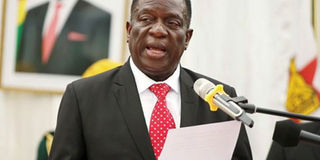 Zimbabwean President Emmerson Mnangagwa