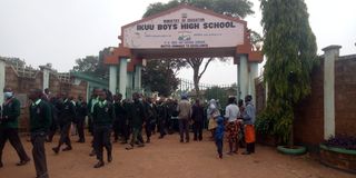 Students Ikuu Boys High School fire dorm walk out