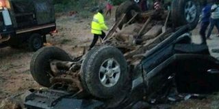 The scene of the road crash in Sapache
