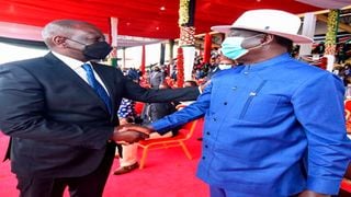 DP William Ruto and ODM leader Raila Odinga.