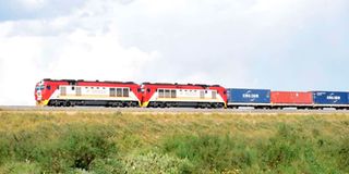 A cargo train from Nairobi to Murang'a