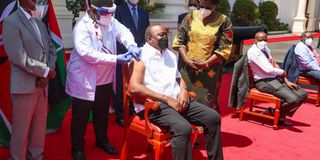 Uhuru Kenyatta Covid booster shot
