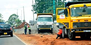 Langata road construction