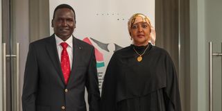 NOC-K President Paul Tergat and Sports CS Amina Mohamed