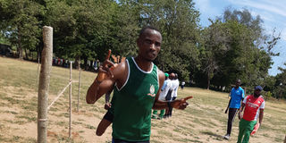 Panuel Mkungo wins the men's senior 10km race during Coast Region Cross Country Championships