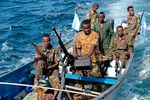 Somali coast guard personnel