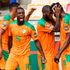 Ivory Coast's midfielder Franck Kessie celebrates 