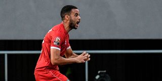 Equatorial Guinea's midfielder Pablo Comitre Ganet celebrates 