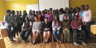 Participants of the inaugural Tennis Kenya/Extreme Tennis women in sport mentorship seminar 