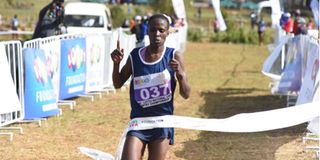 Pamela Kosgei wins the Athletics Kenya/Lotto National Cross Country Championships 