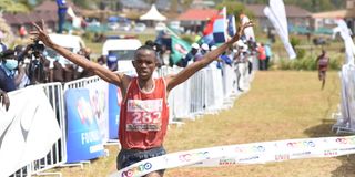 Benson Kiplagat wins the Athletics Kenya/Lotto National Cross Country Championships