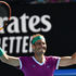 Spain's Rafael Nadal reacts after winning against France's Adrian Mannarino