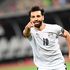 Egypt's forward Mohamed Salah celebrates
