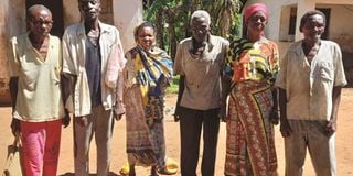 Some of the leprosy survivors living in a colony in Tumbe, Msambweni, Kwale County.