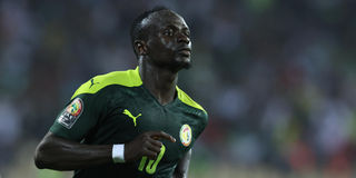 Senegal forward Sadio Mane celebrates