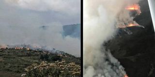 Aberdare National Park burning