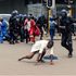 Police disperse protesters in Zimbabwe's capital Harare.