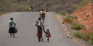Locals fleeing Sinoni Village in Baringo South