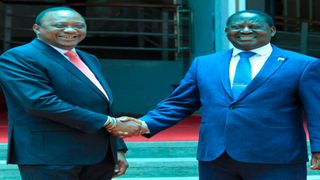 Uhuru kenyatta raila odinga handshake 2018