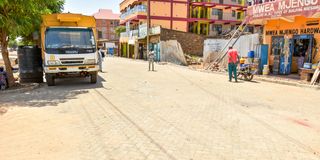 Wang'uru cabro blocks pavement project