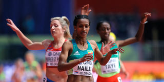 Ethiopia's Lemlem Hailu wins 3,000m gold.