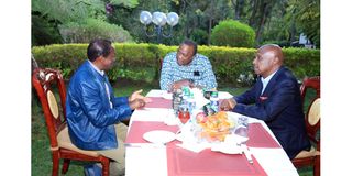 Uhuru Kenyatta, Kalonzo Musyoka and Gideon Moi