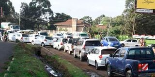 Motorists queue for fuel in Eldoret