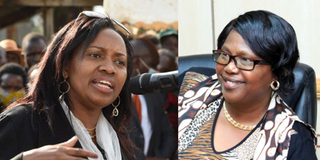 Nakuru Senator Susan Kihika (left) and Naivasha MP Jayne Kihara