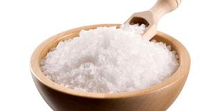 To make saltwater, add half a teaspoon of salt to a cup of warm water and stir.