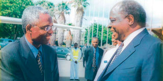 President Mwai Kibaki with Francis Muthaura.