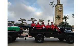 Mwai Kibaki solemn procession 