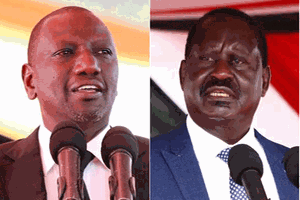 William Ruto and Raila Odinga 