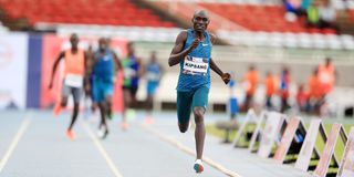 Abel Kipsang wins the men's 1,500m race 
