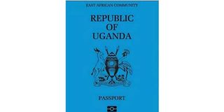 Uganda electronic passport.