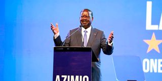 Azimio presidential candidate Raila Odinga