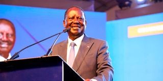 Azimio coalition flag bearer Raila Odinga