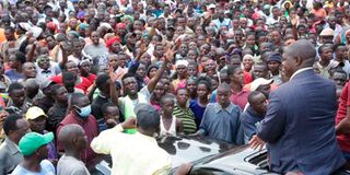 A campaign rally in Kisii. 
