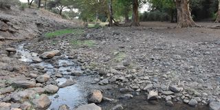 A drying River Isiolo. 