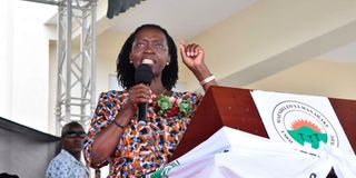 Azimio La Umoja presidential running mate Martha Karua 