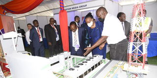 Delegates are shown a model Geothermal Energy Plant at Olkaria