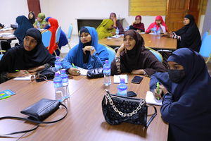 Somali women entrepreneurs attend a seminar on labour rights in Mogadishu