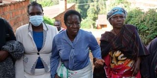 Beatrice Nyanchama (centre) mother of Frank Obegi