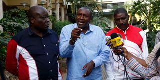MPs Samuel Arama (Nakuru Town West), Kimani Ngunjiri (Bahati) and David Gikaria (Nakuru Town East).