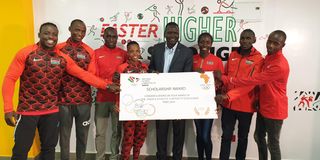 NOC-K president Paul Tergat gives scholarship to seven athletes