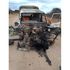 The wreckage of Toyota Land Cruiser that ran over an explosive injuring at least four in Mandera.
