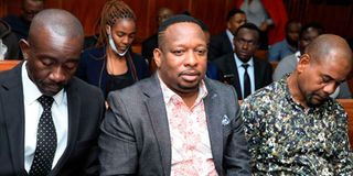 Mombasa Governor aspirant Mike Sonko before the IEBC disputes resolution committee panel.