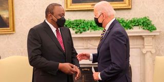 Joe Biden and Uhuru Kenyatta