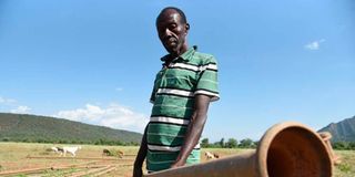William Rotich, a farmer at Kamsiwet Irrigation Scheme in Kerio Valley.