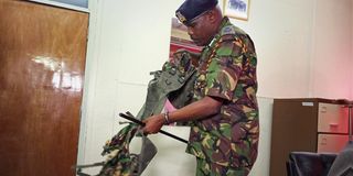  military items recovered Nakuru, Pangani estate