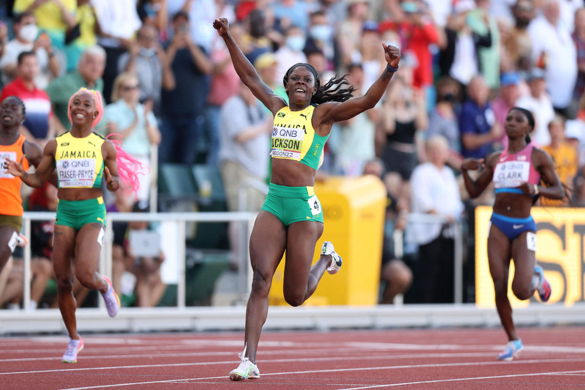 Shericka Jackson sets fastest time of year in women's 100m Nation